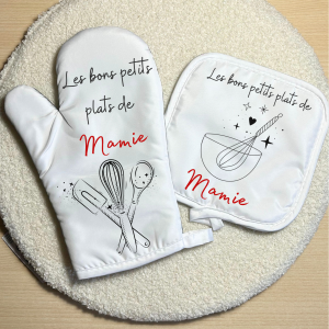 gant & manique personnalisé mamie