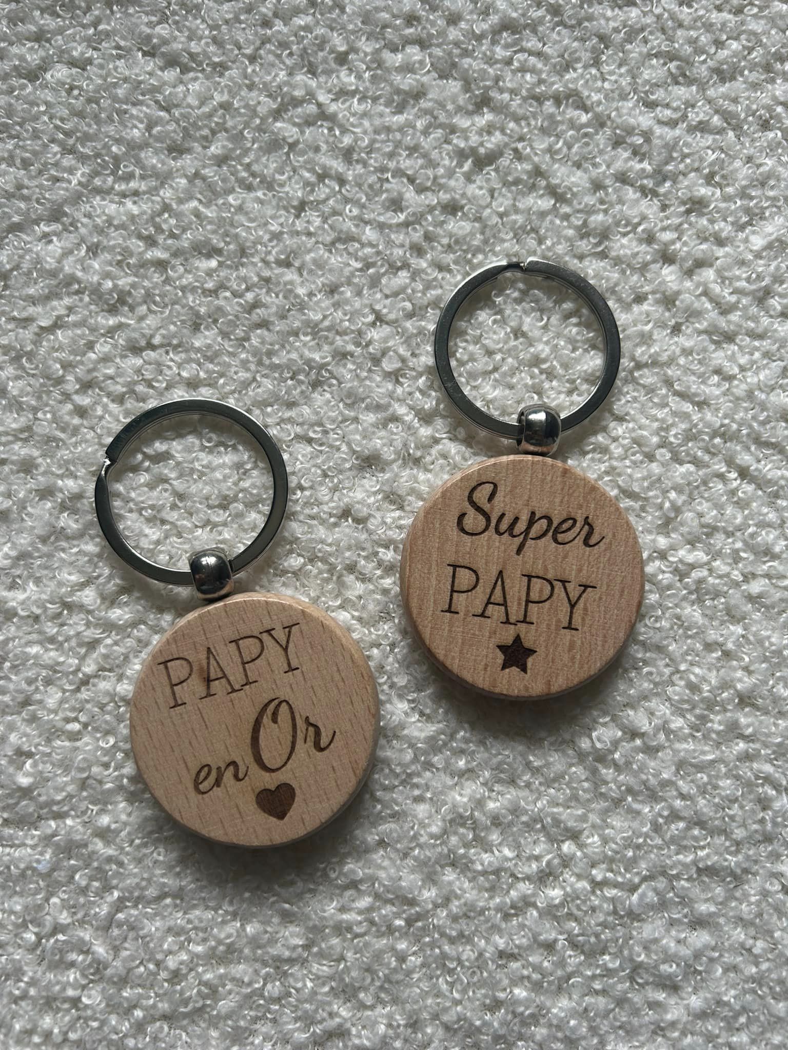 Porte clés rond papy