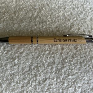 Stylo bambou personnalisé