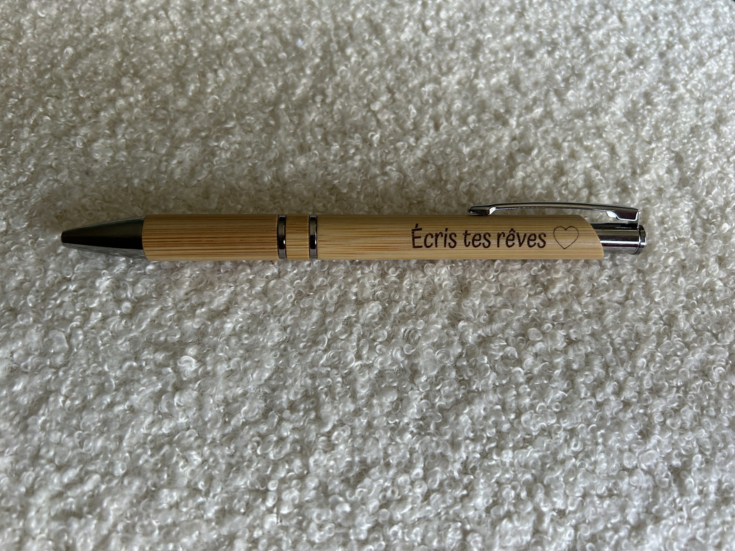 Stylo bambou personnalisé