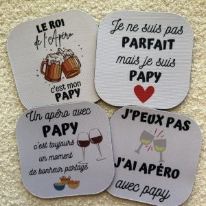 sous-verres en tissu personnalisés
