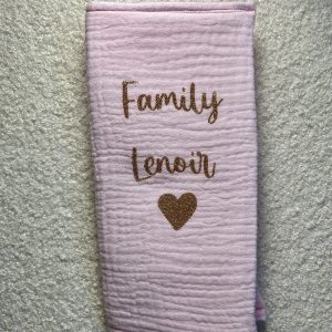 Protège livret de famille personnalisé rose