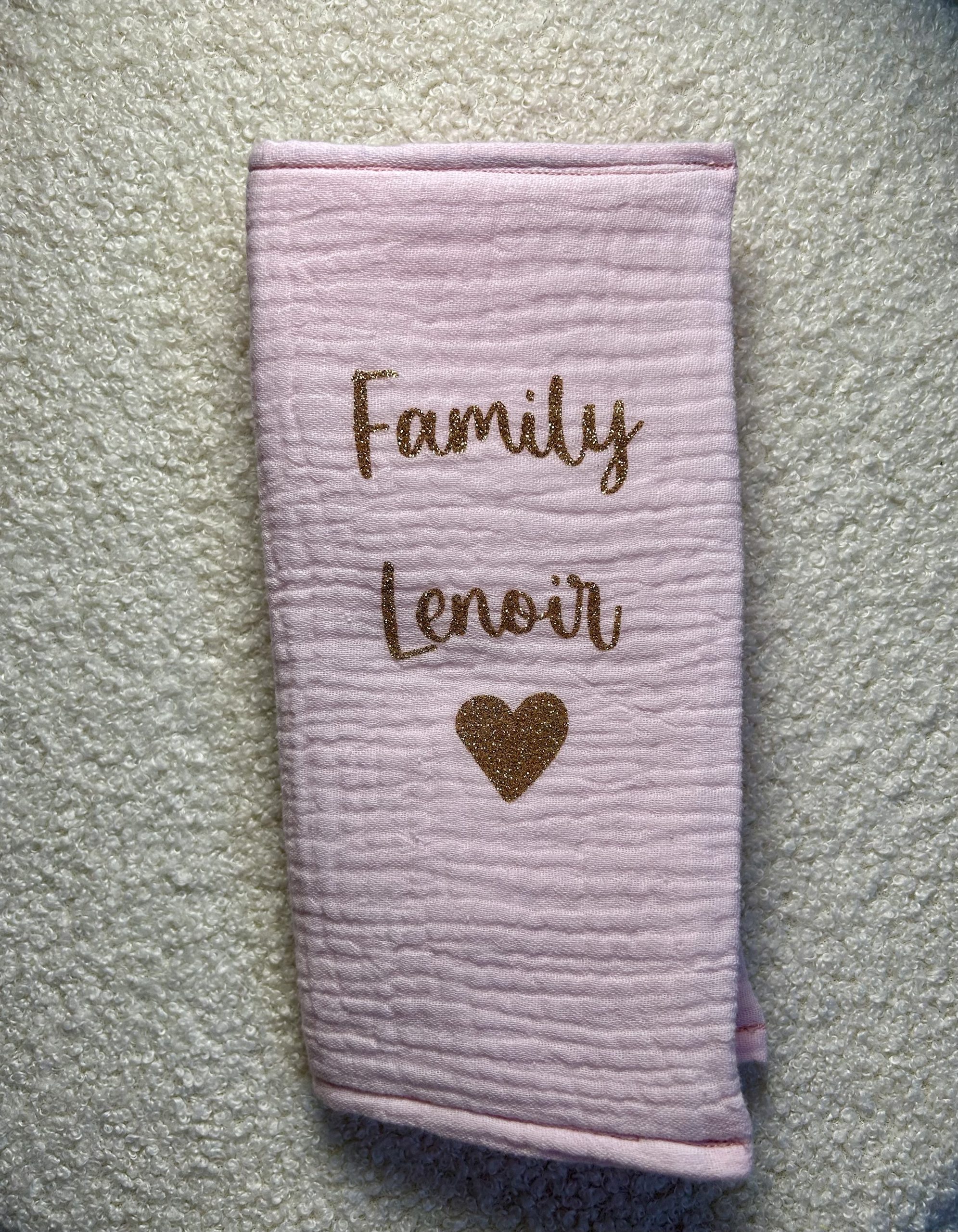 Protège livret de famille personnalisé rose
