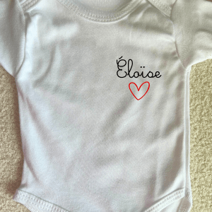 Body bébé personnalisé