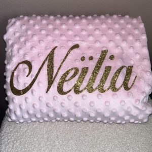 Couverture polaire minky rose