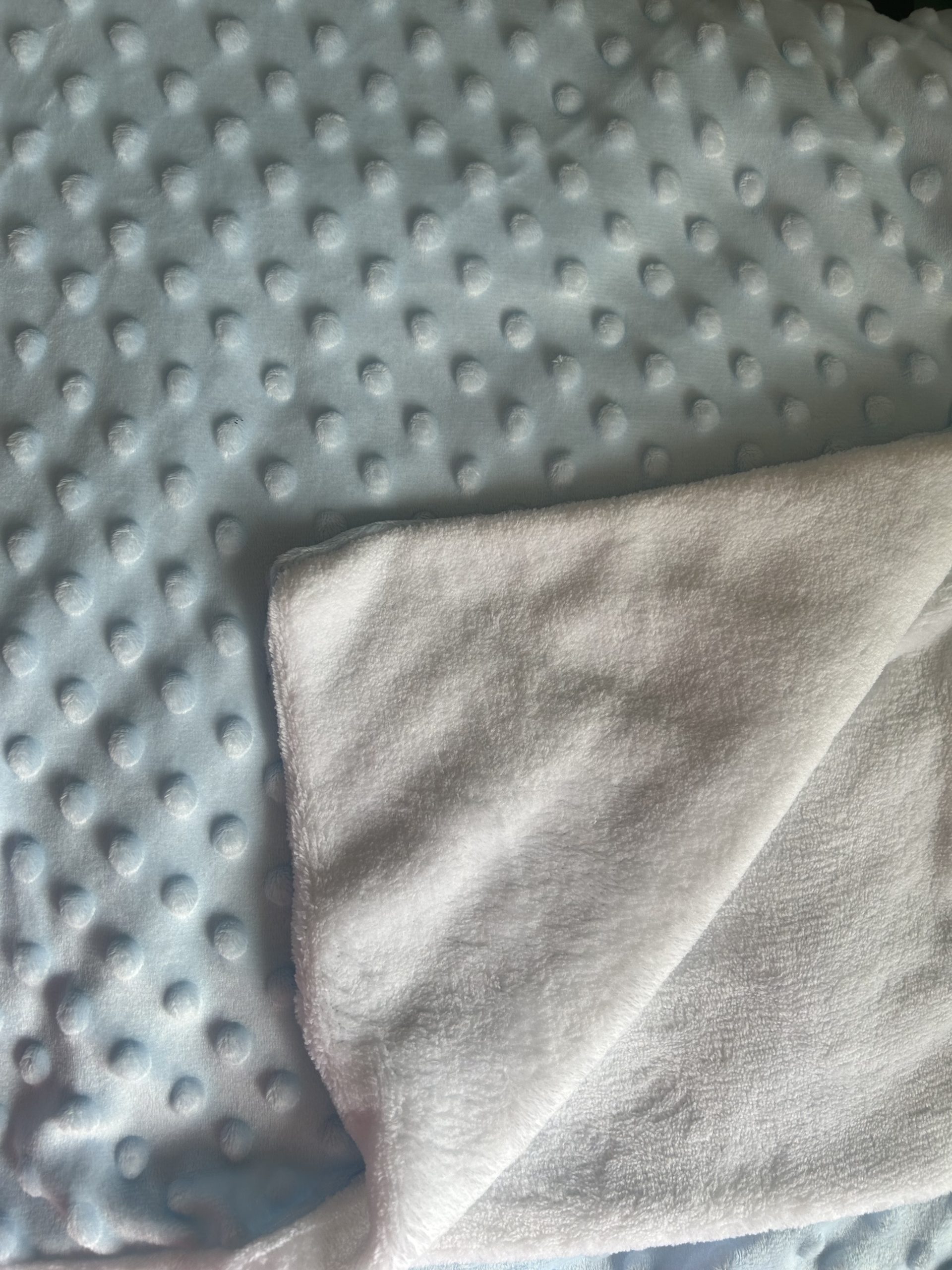 Couverture polaire minky bleu