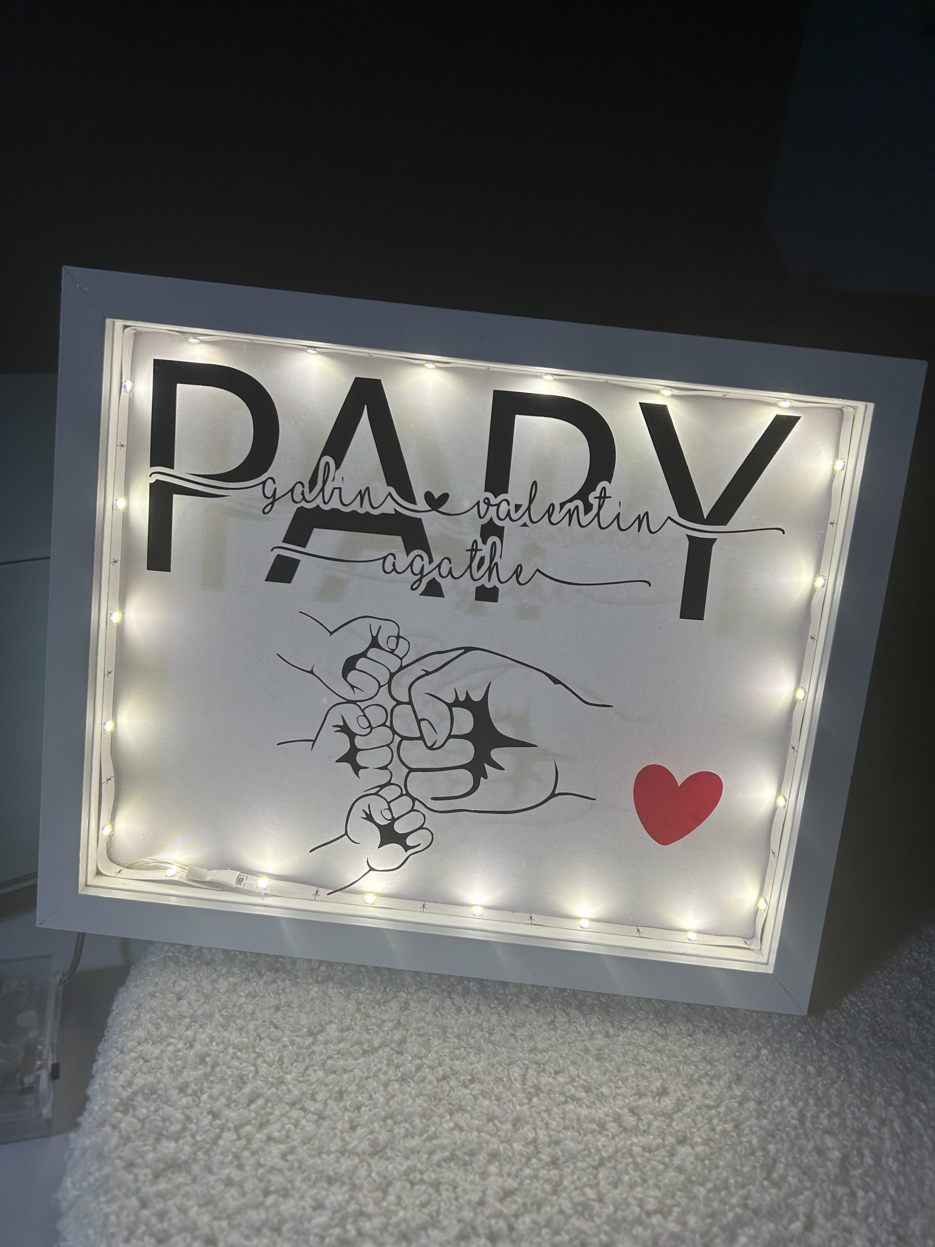 Cadre led Papy personnalisé