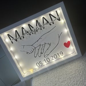 Cadre personnalisé Maman avec LED