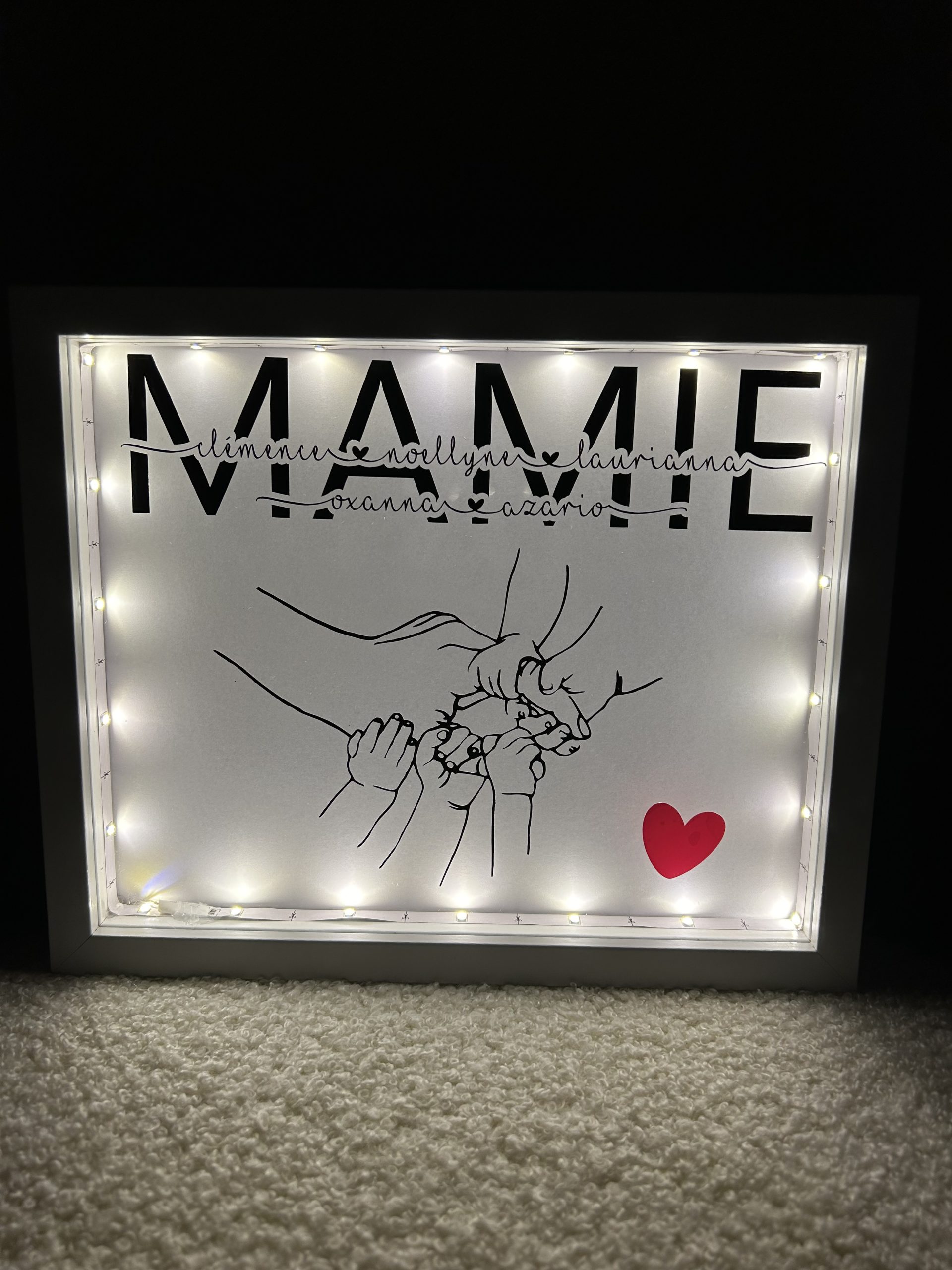 Cadre led Mamie personnalisé