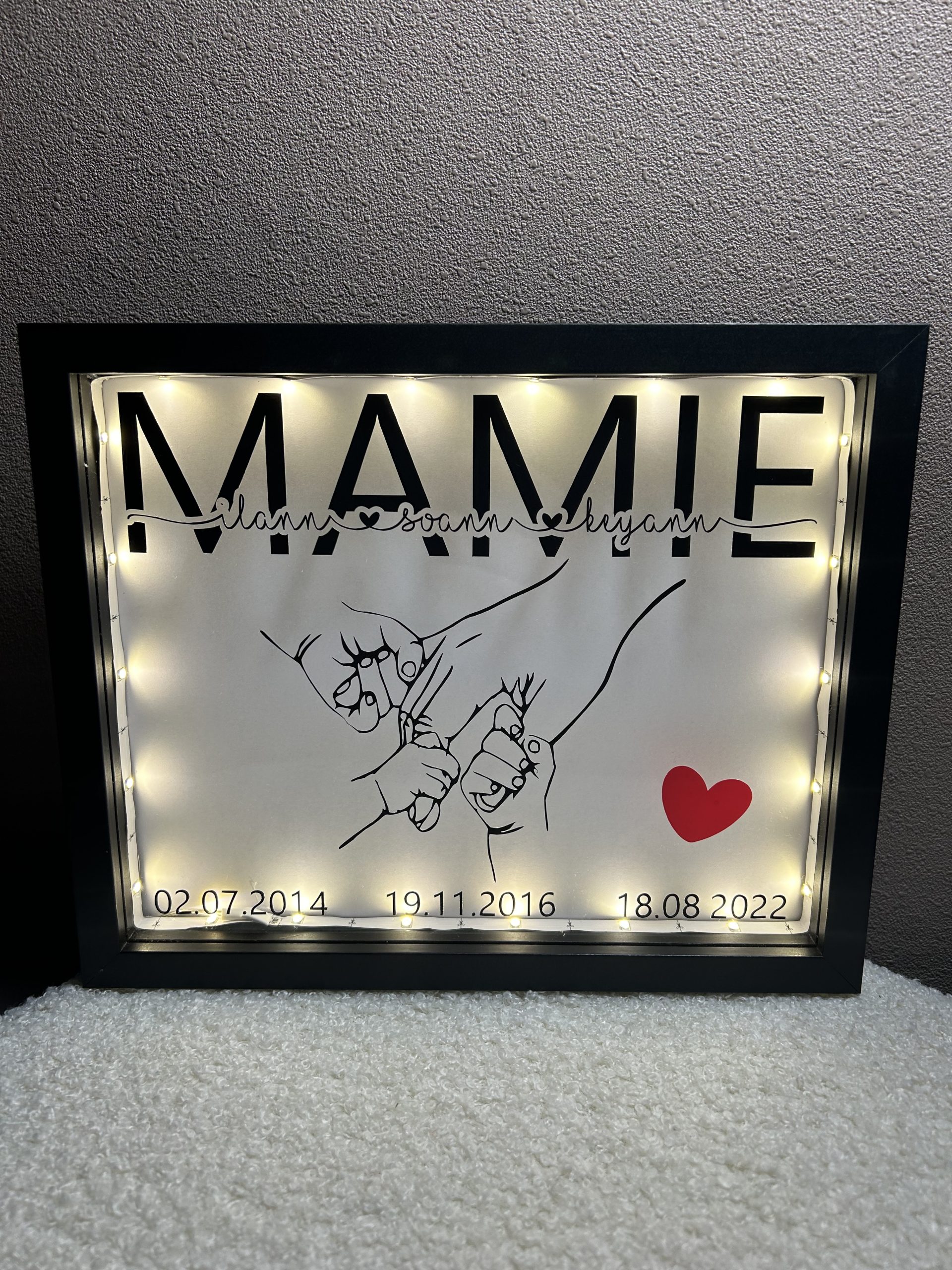Cadre led Mamie personnalisé