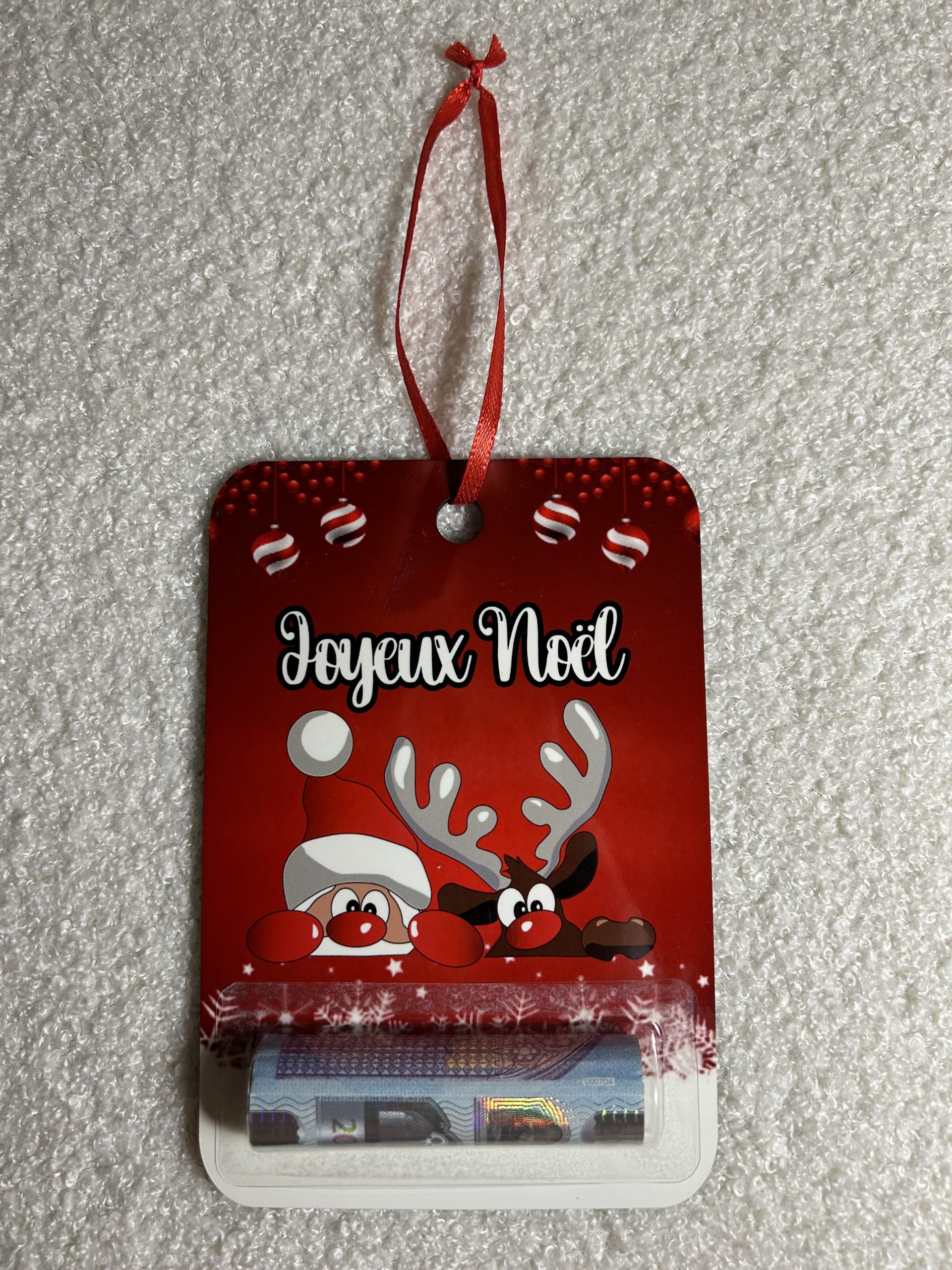 Carte argent noel
