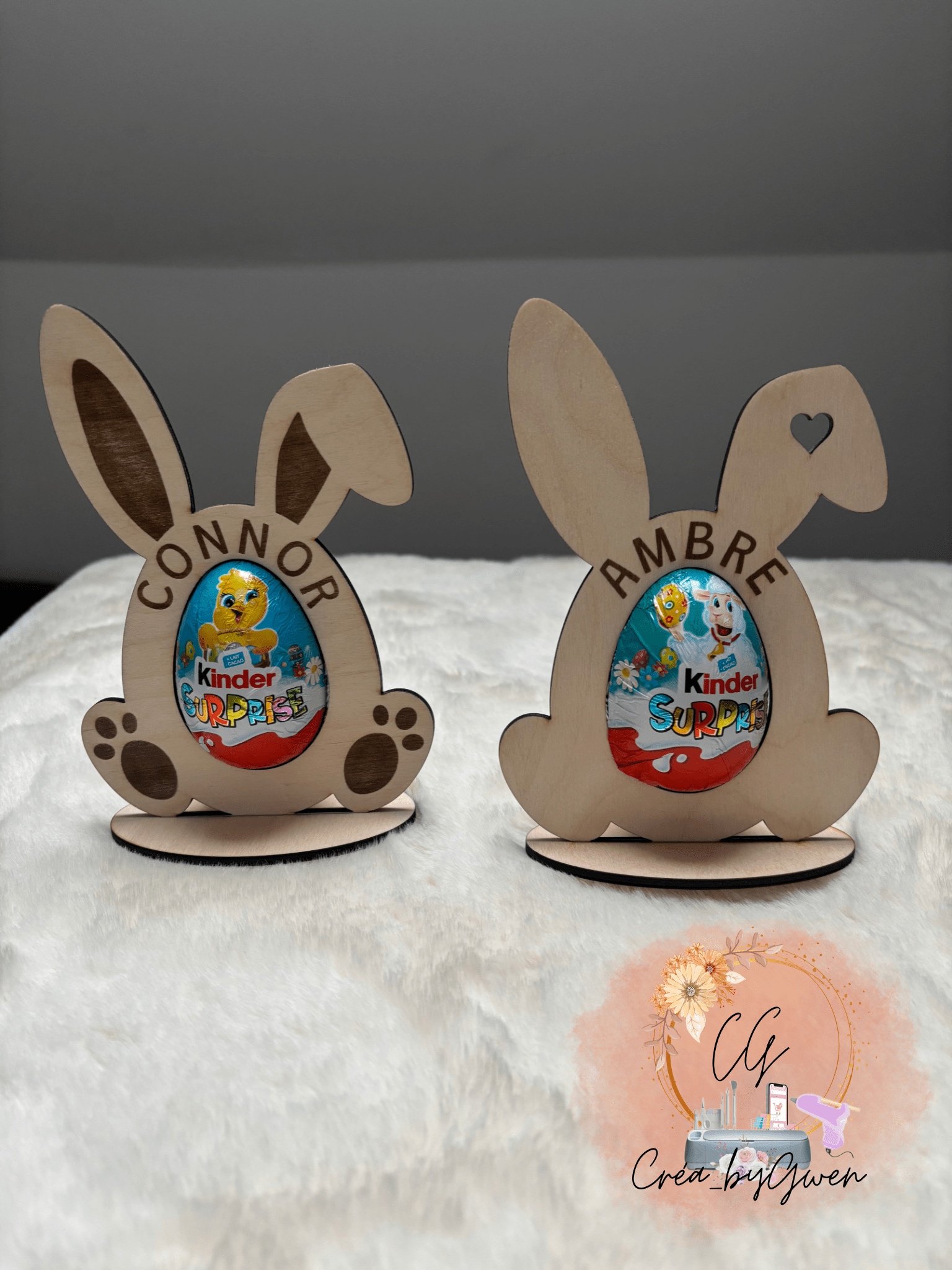 Support lapin œuf surprise