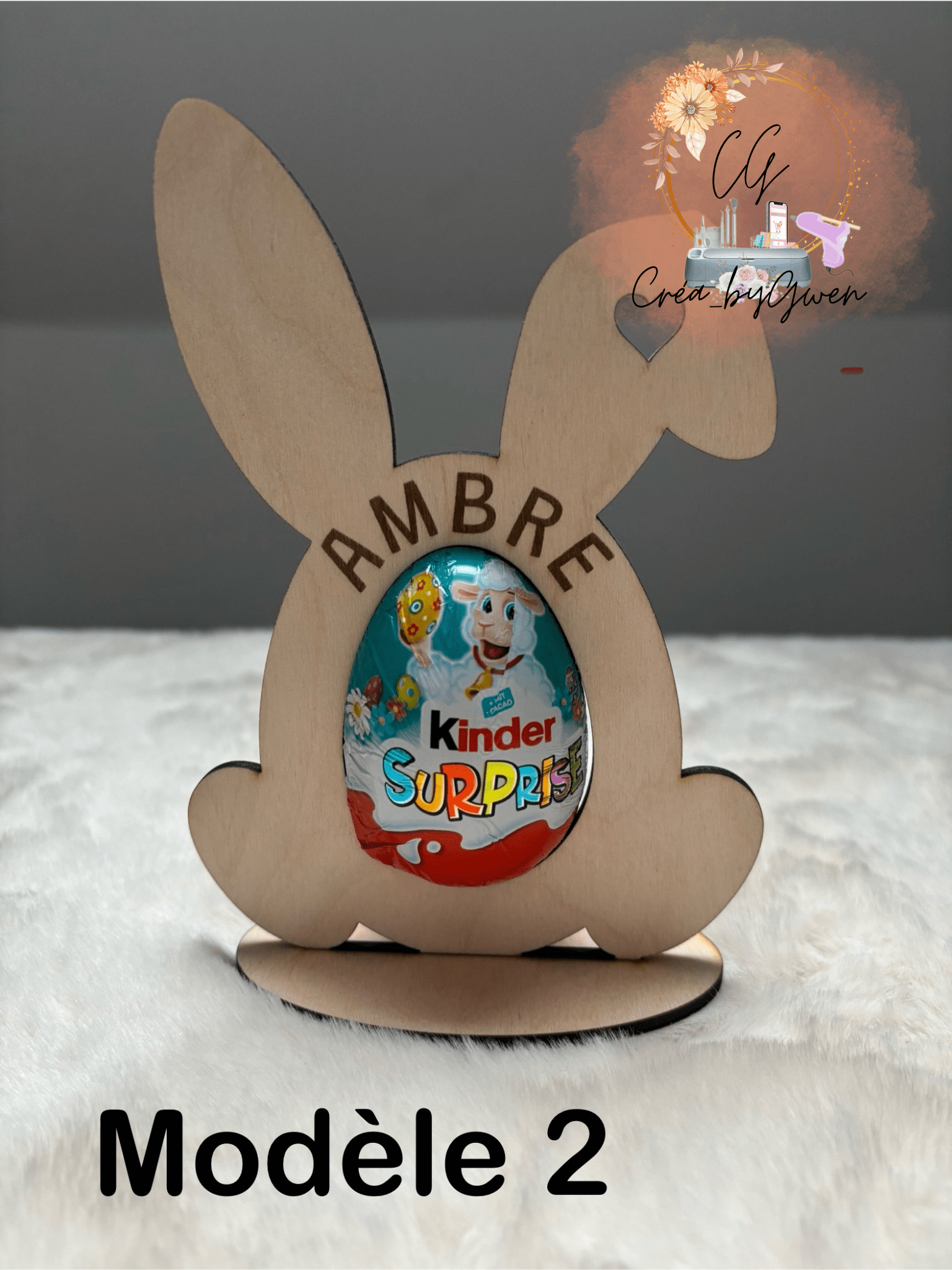 Support lapin œuf surprise Modèle 2