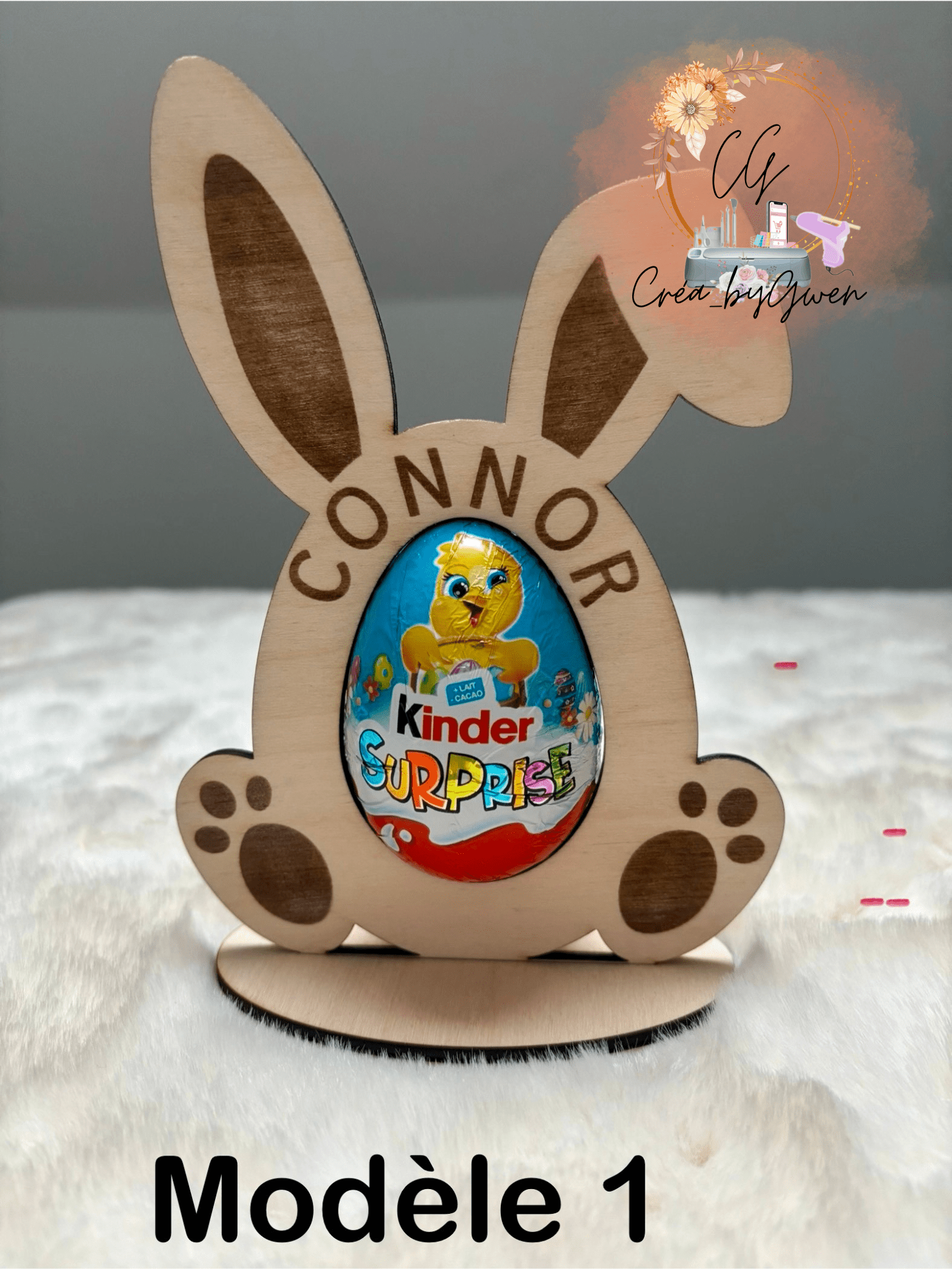 Support lapin œuf surprise Modèle 1