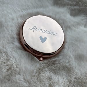 Miroir de poche rose