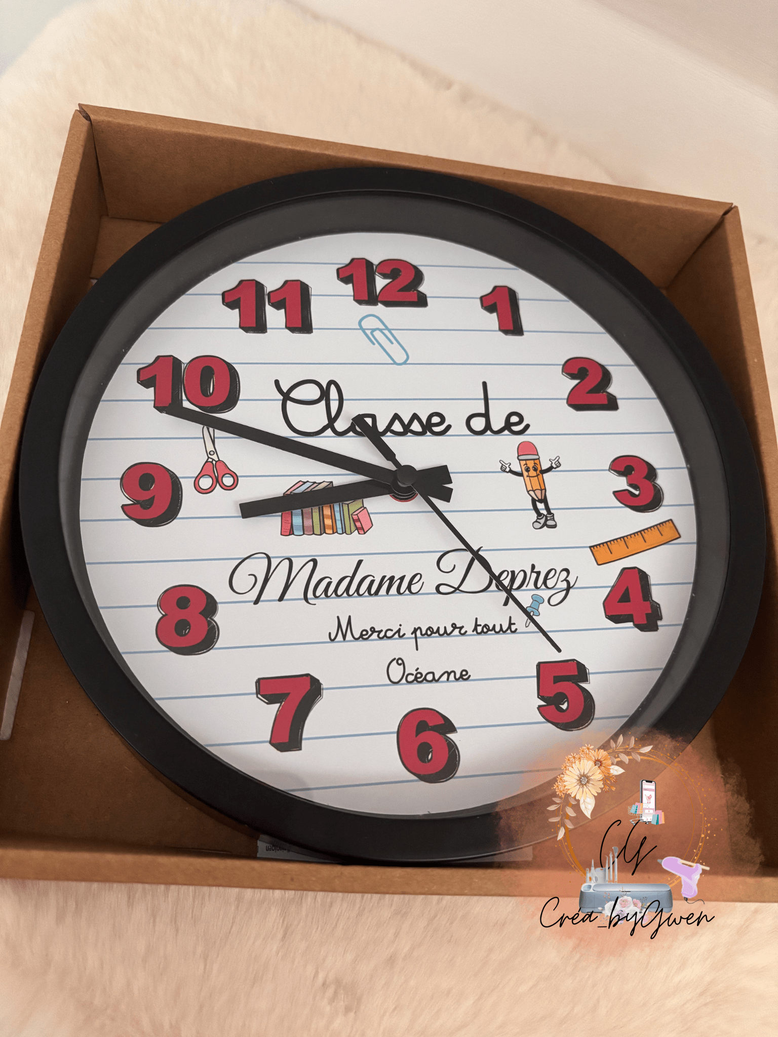 Horloge personnalisée