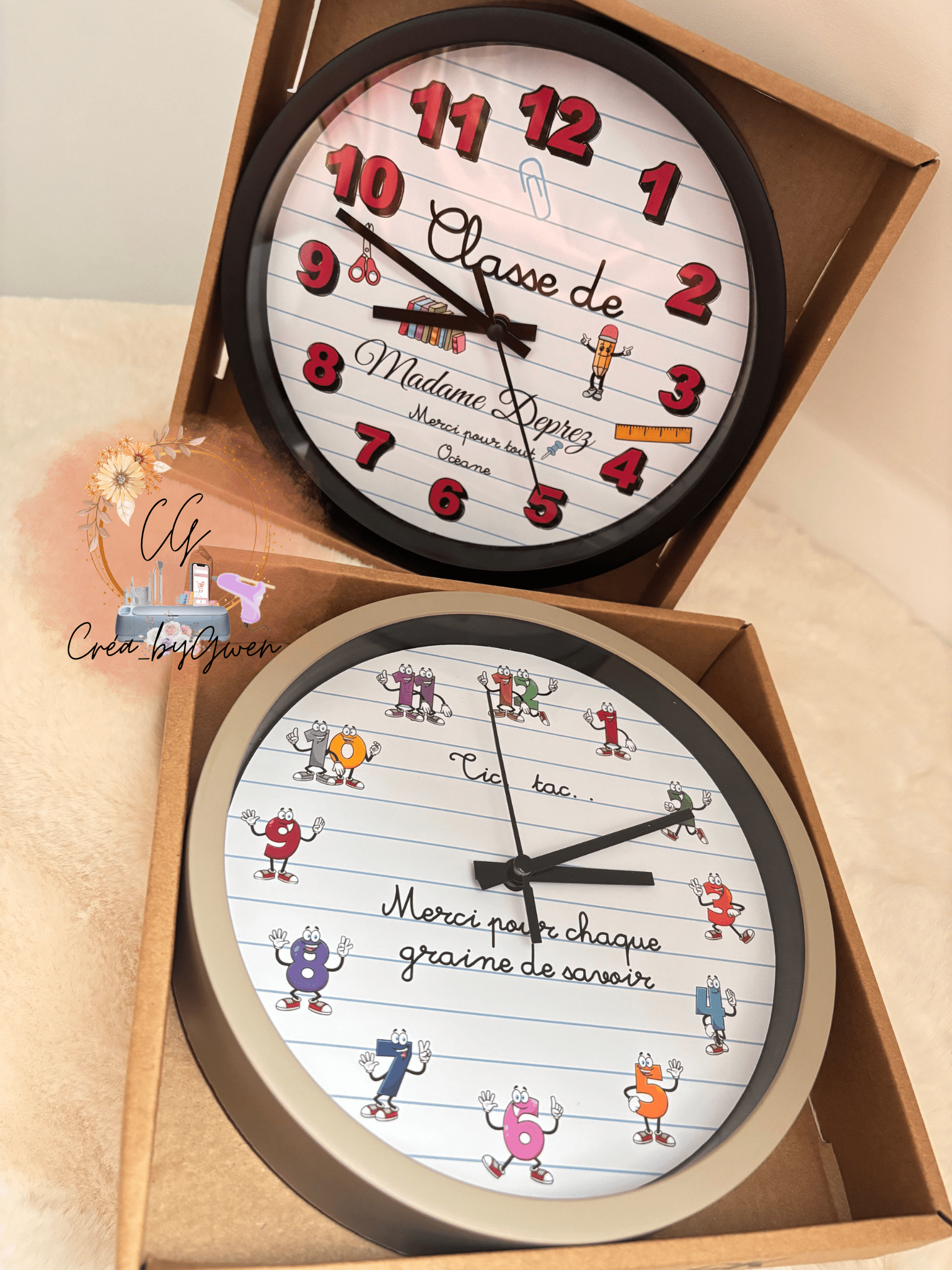 Horloge personnalisée