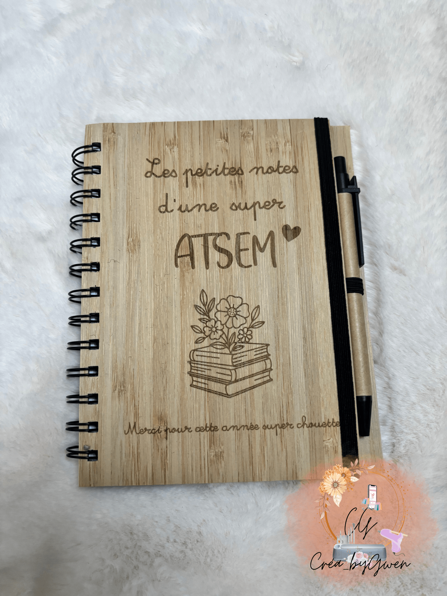 Cahier en bambou personnalisé A5