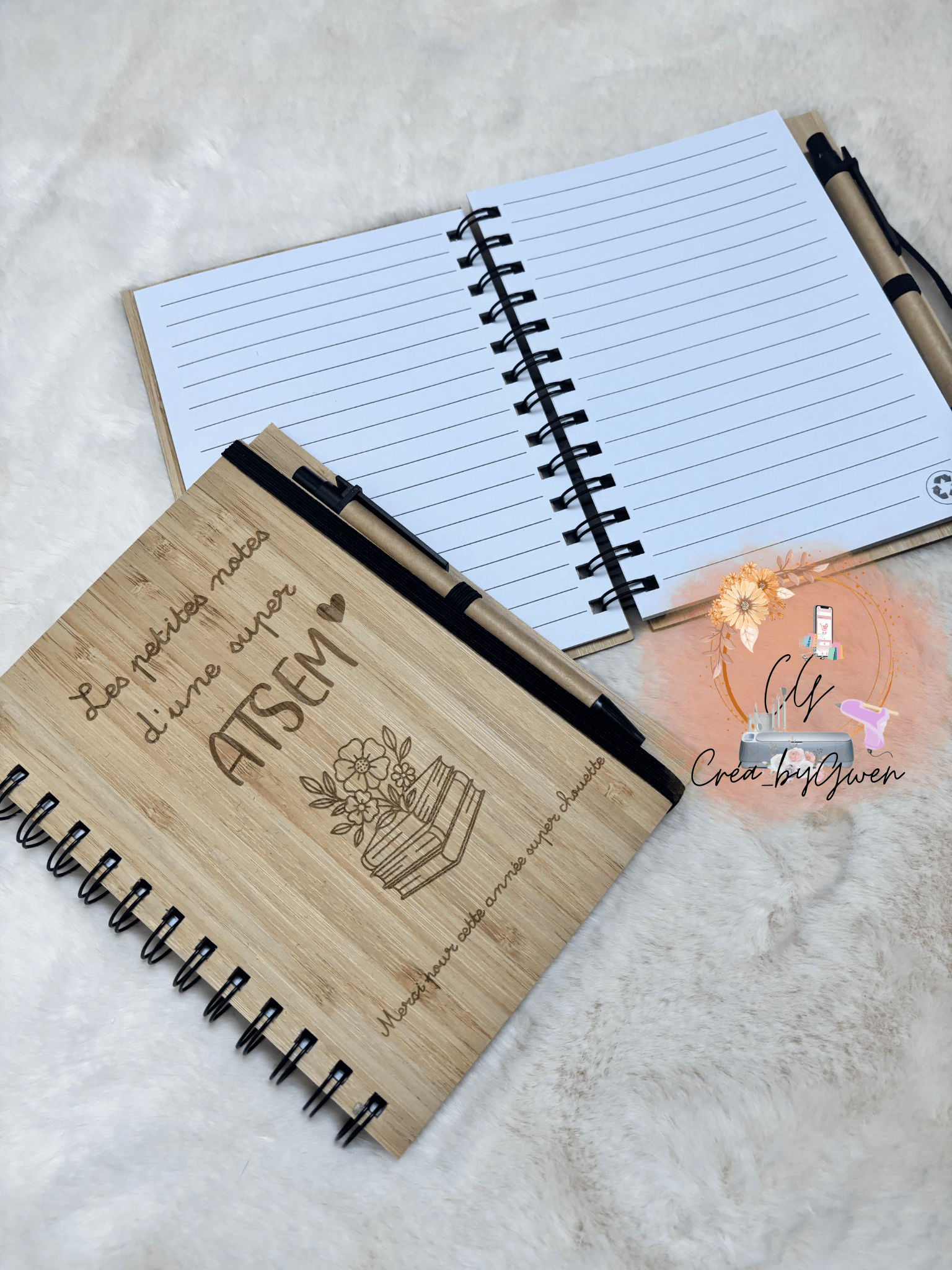 Cahier en bambou personnalisé A5