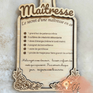 Planche murale en bois personnalisée – Recette de la bienveillance